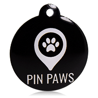 Pin Paws Tag Black