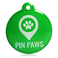 Pin Paws Tag Green