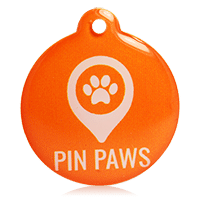 Pin Paws Orange Tag