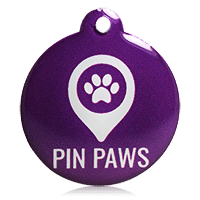 Pin Paws Tag Purple