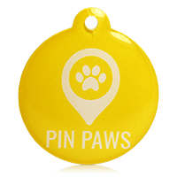 Pin Paws Tag Yellow