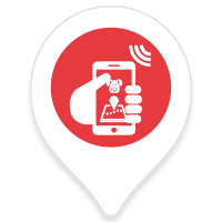 Logo of a hand holding a phone with a picture of a PawPinner service